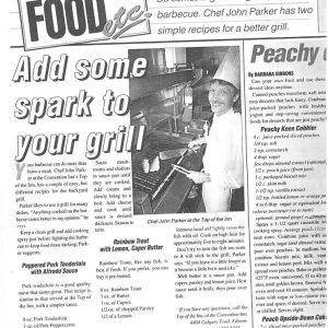 Chef John Parker Newspaper